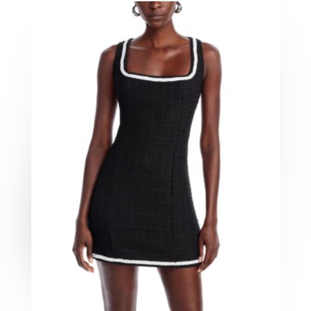 Aqua Black and White Dress